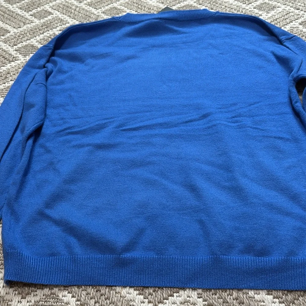 Cali Rey Blue Star Pattern Sweater size Large - Picture 7 of 9